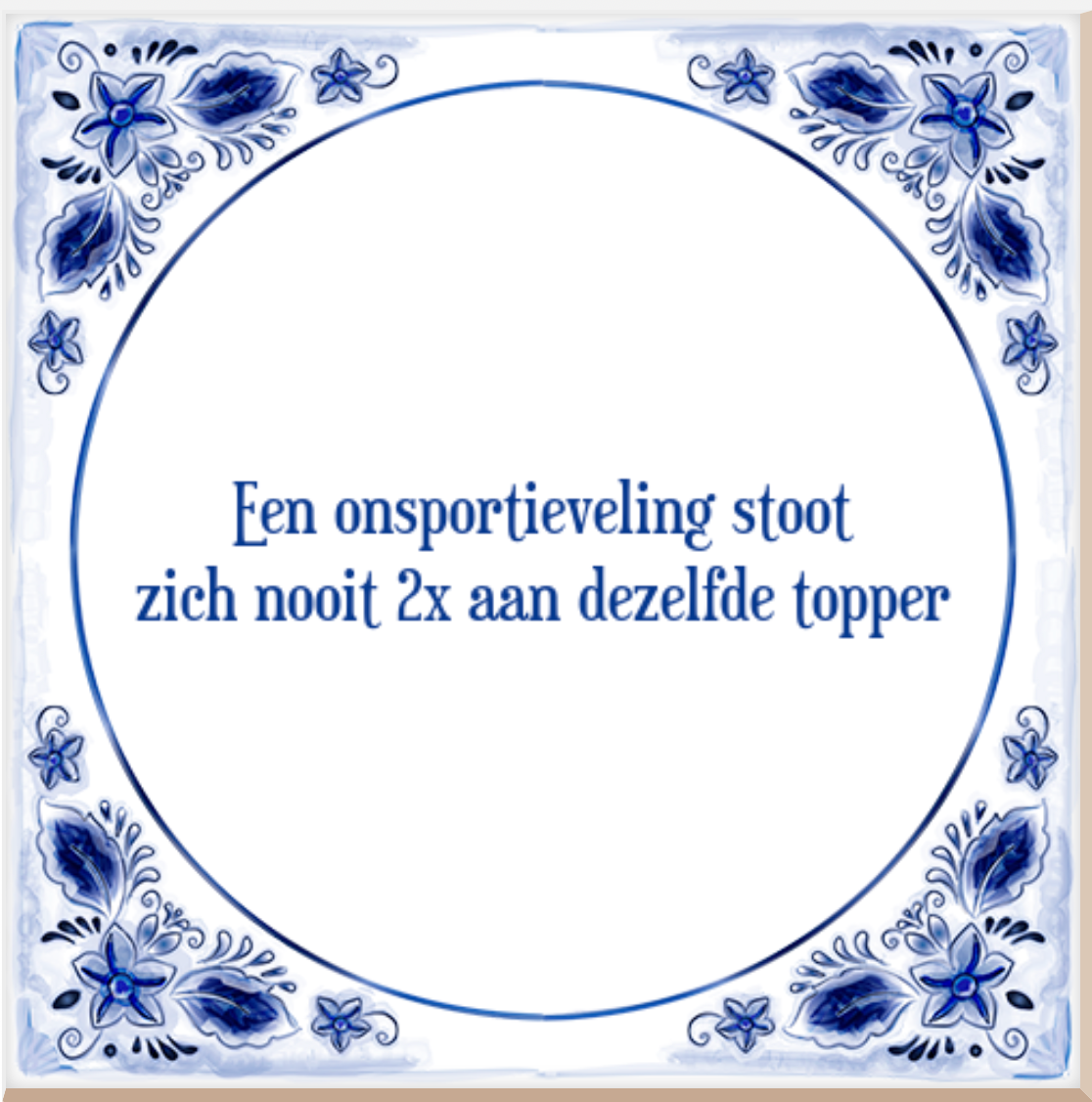 Superkartel Tegel - Een onsportieveling stoot zich